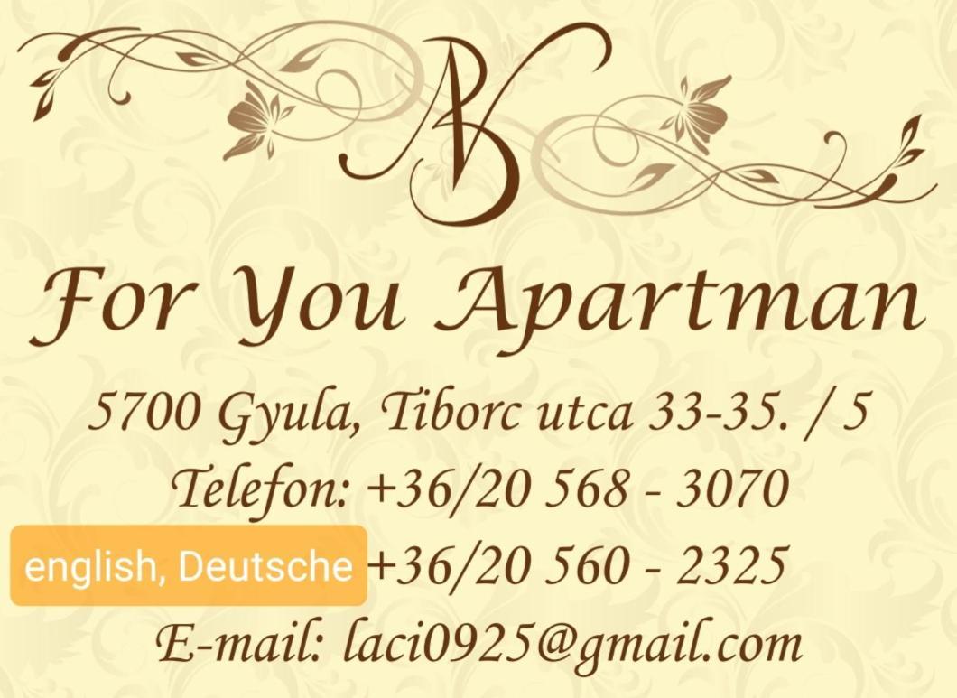 For You Apartman Дьюла Екстер'єр фото